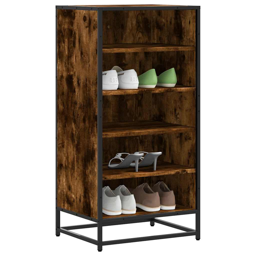 Shoe rack smoked oak 48x38x97.5 cm wood material