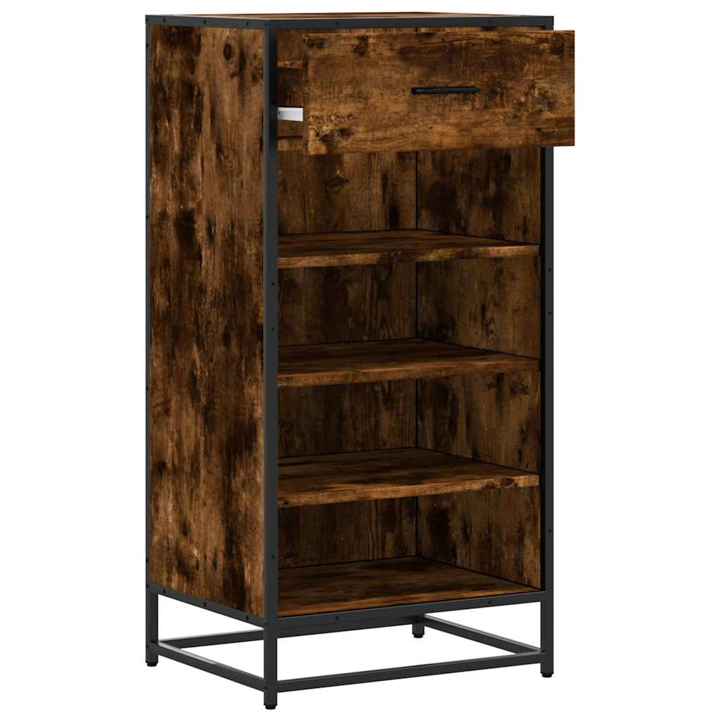Shoe rack smoked oak 48x38x97.5 cm wood material