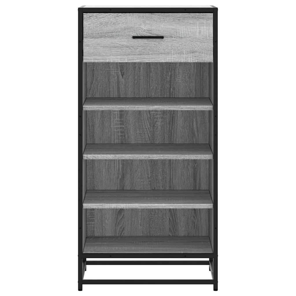 Étagère à chaussures grise Sonoma 48x38x97,5 cm en bois
