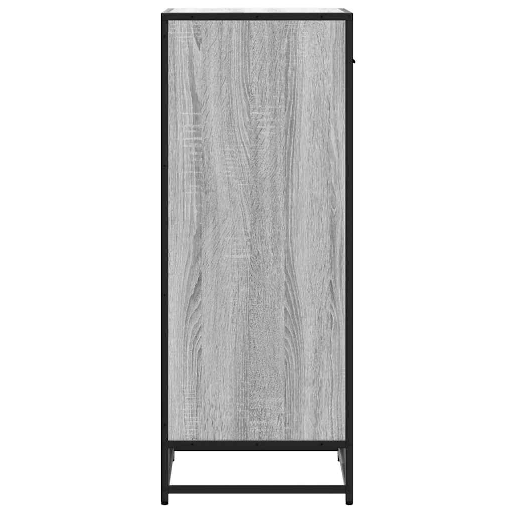 Étagère à chaussures grise Sonoma 48x38x97,5 cm en bois
