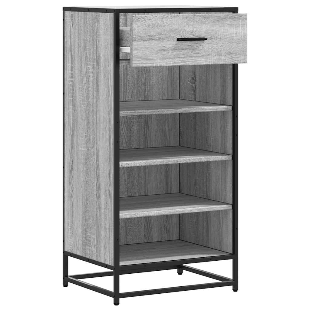 Étagère à chaussures grise Sonoma 48x38x97,5 cm en bois