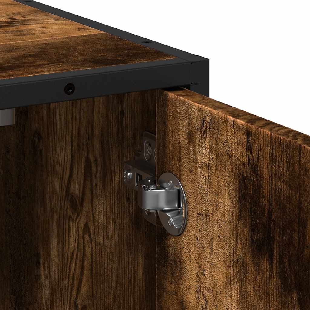 Vanity unit smoked oak 65x33x60 cm wood material