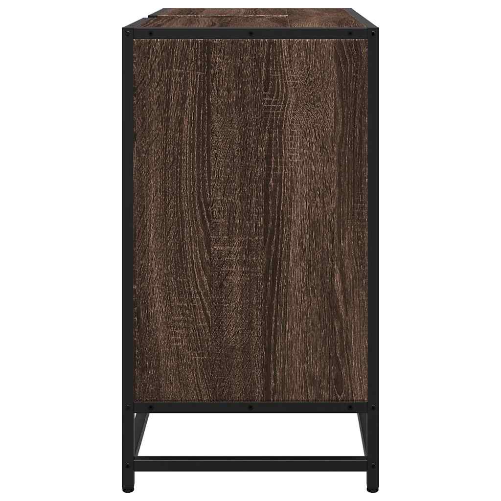 Washbasin base cabinet brown oak look 65x33x60 cm