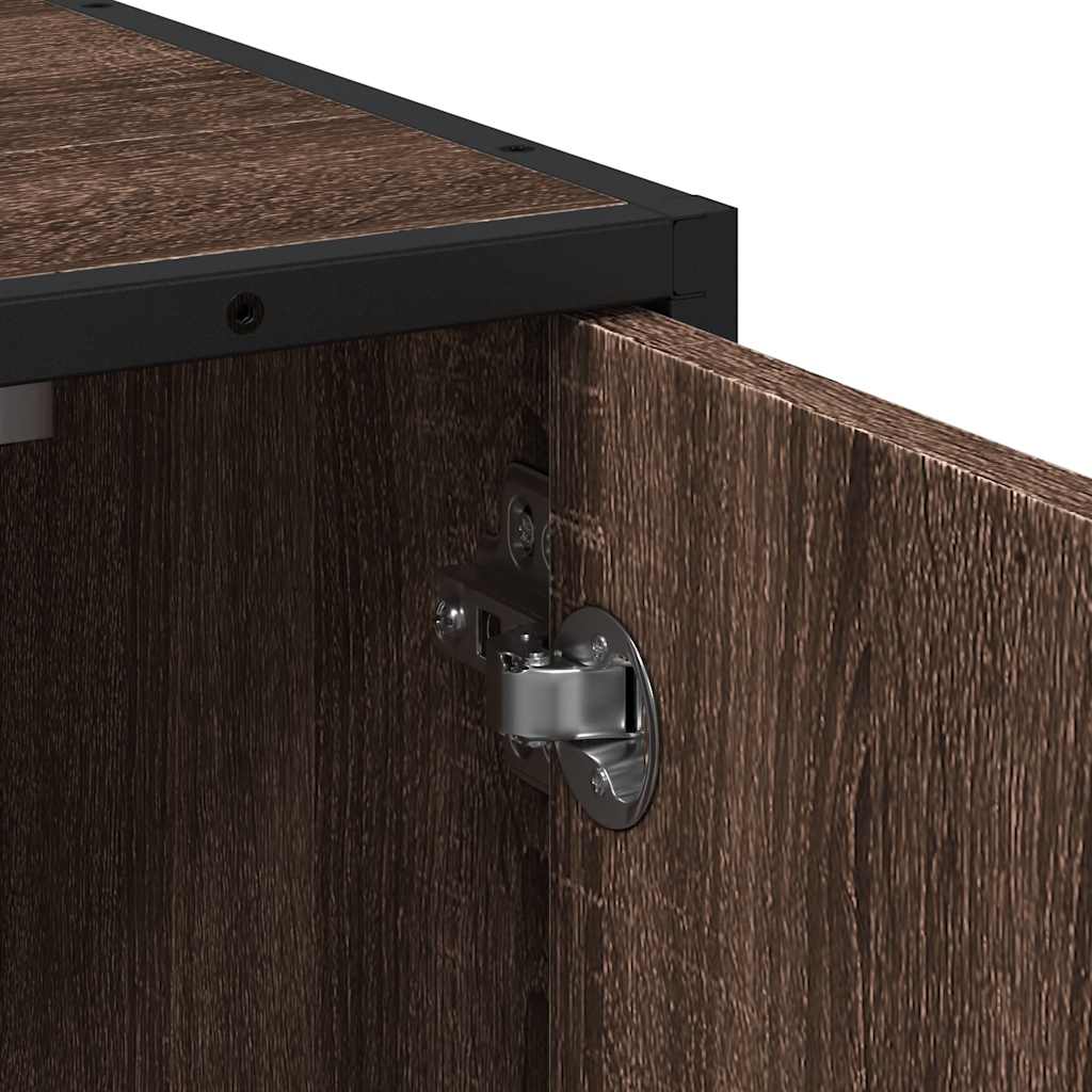 Washbasin base cabinet brown oak look 65x33x60 cm