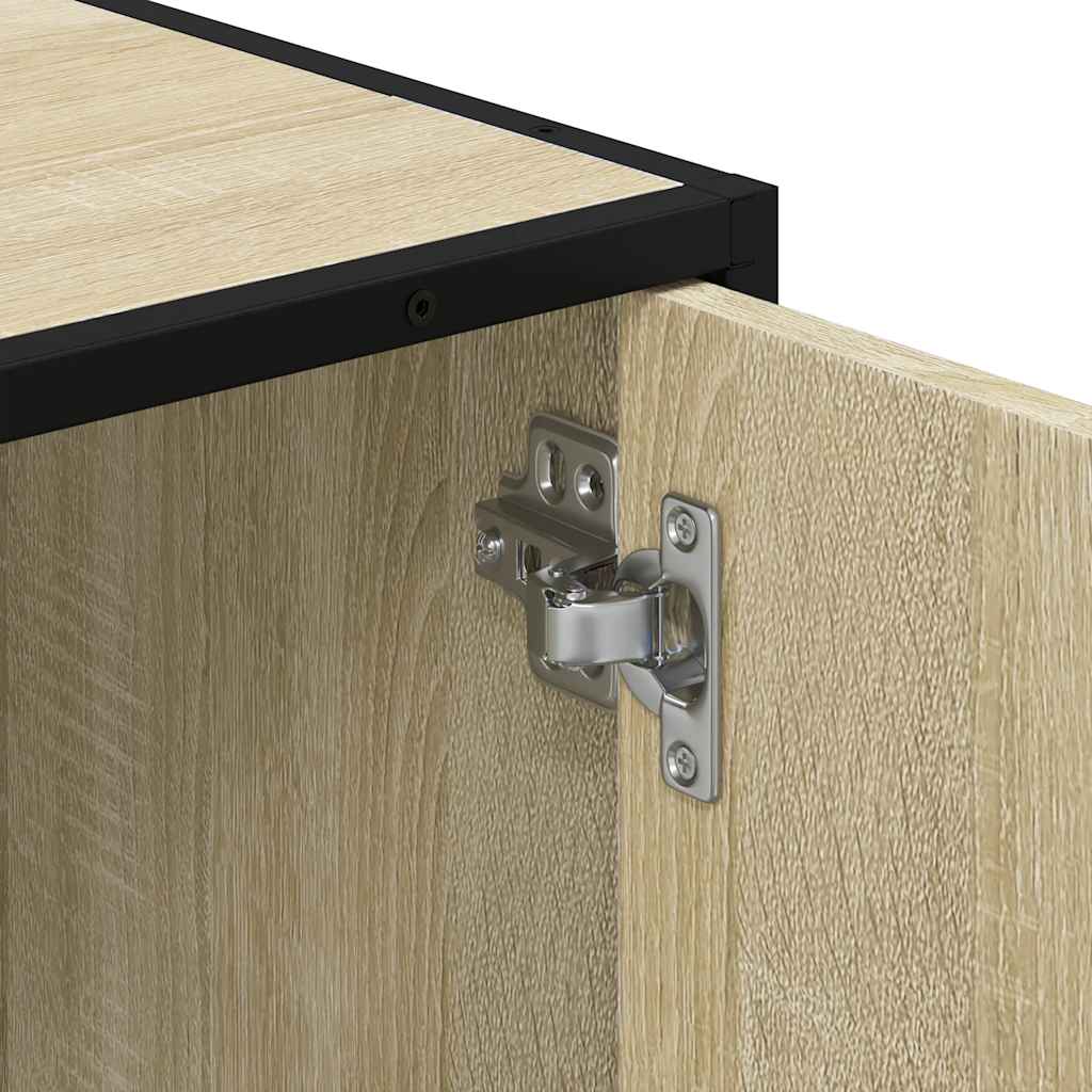 Vanity unit Sonoma oak 90x33x60 cm wood-based material