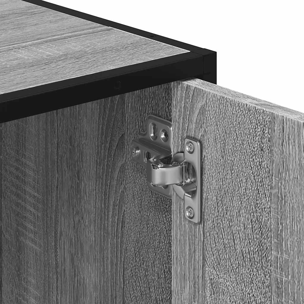 Washbasin base cabinet grey Sonoma 90x33x60 cm wood material