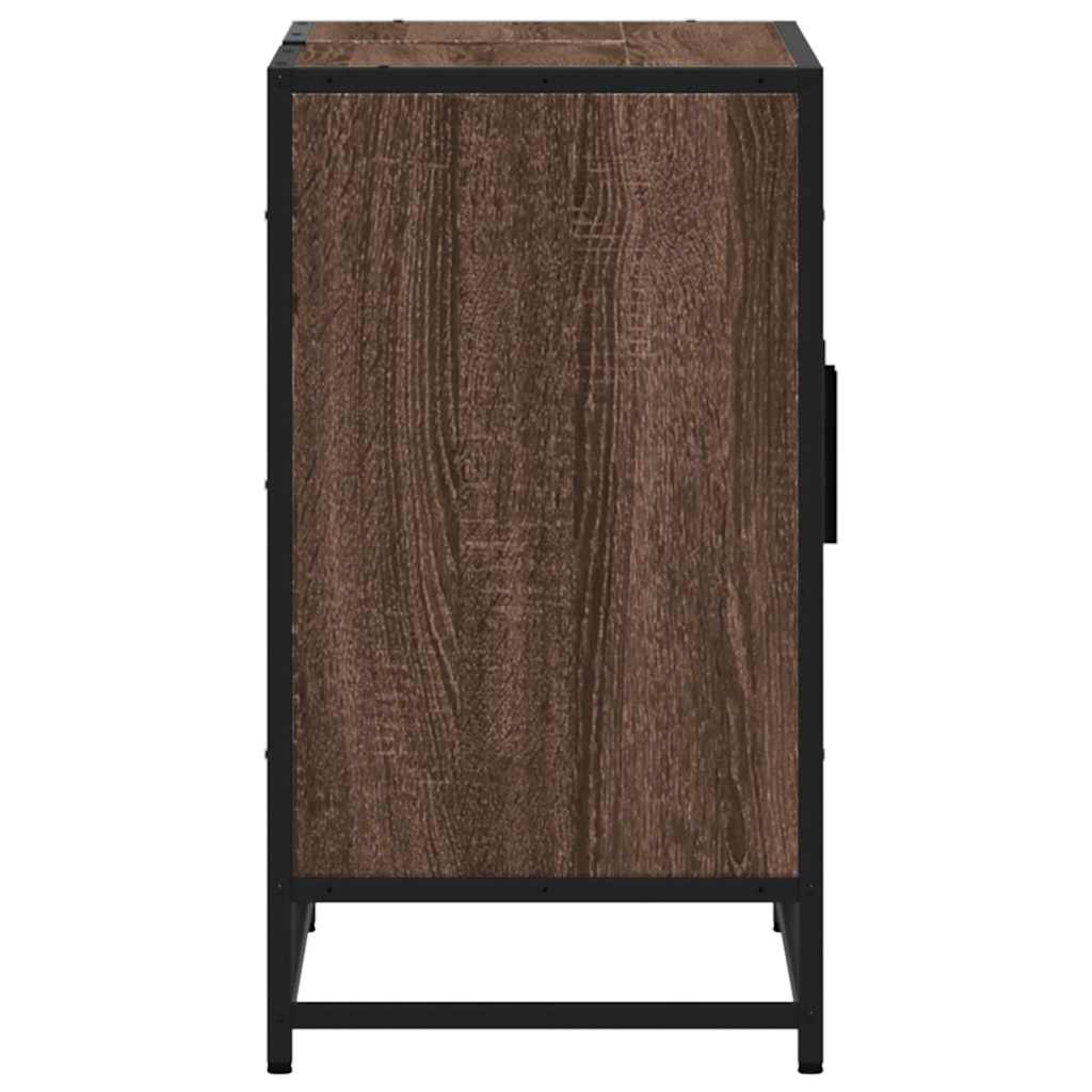 Washbasin base cabinet brown oak look 90x33x60 cm