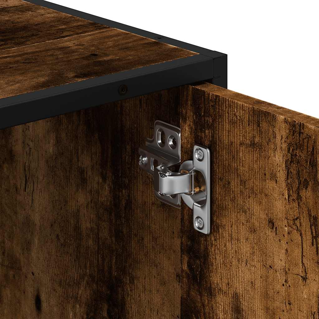 Vanity unit smoked oak 65x33x60 cm wood material