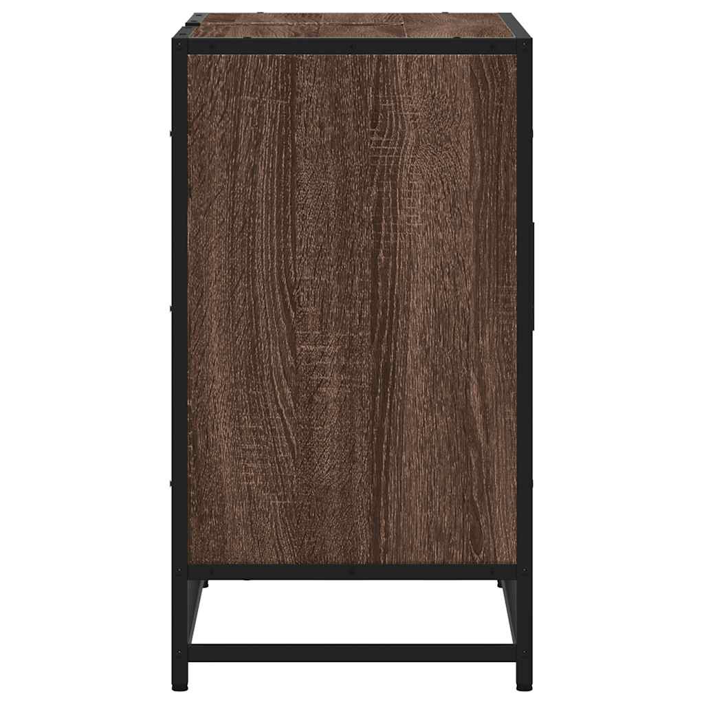 Washbasin base cabinet brown oak look 65x33x60 cm
