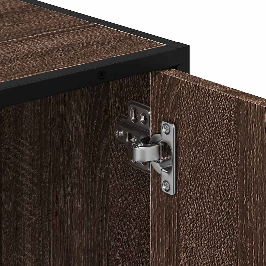 Washbasin base cabinet brown oak look 65x33x60 cm