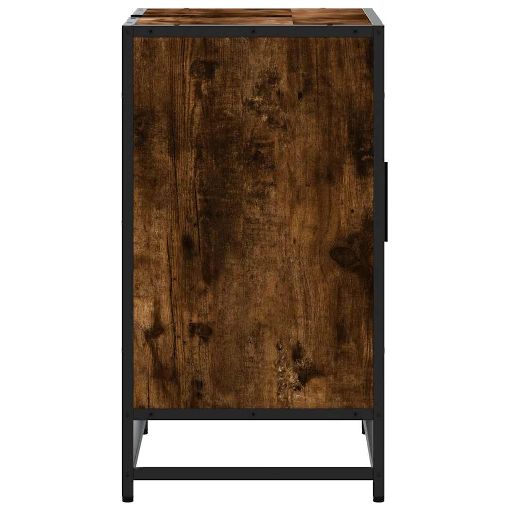 Vanity unit smoked oak 65x33x60 cm wood material