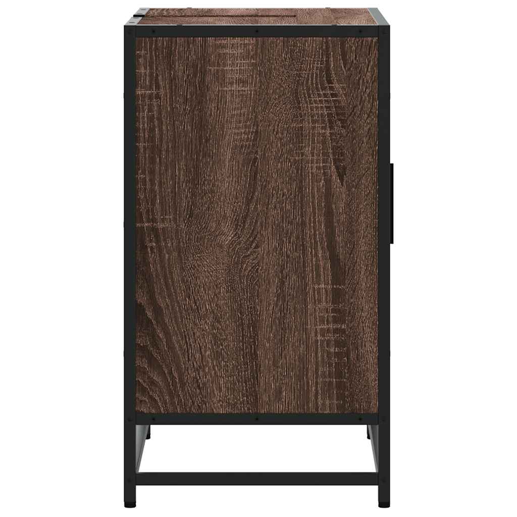Washbasin base cabinet brown oak look 65x33x60 cm