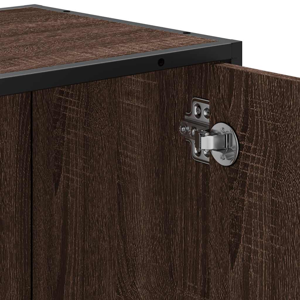Washbasin base cabinet brown oak look 65x33x60 cm