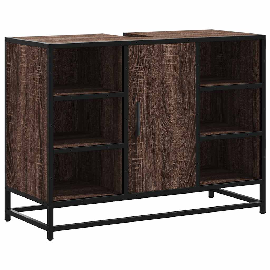 Washbasin Cabinet Brown Oak Look 80x33x60 cm