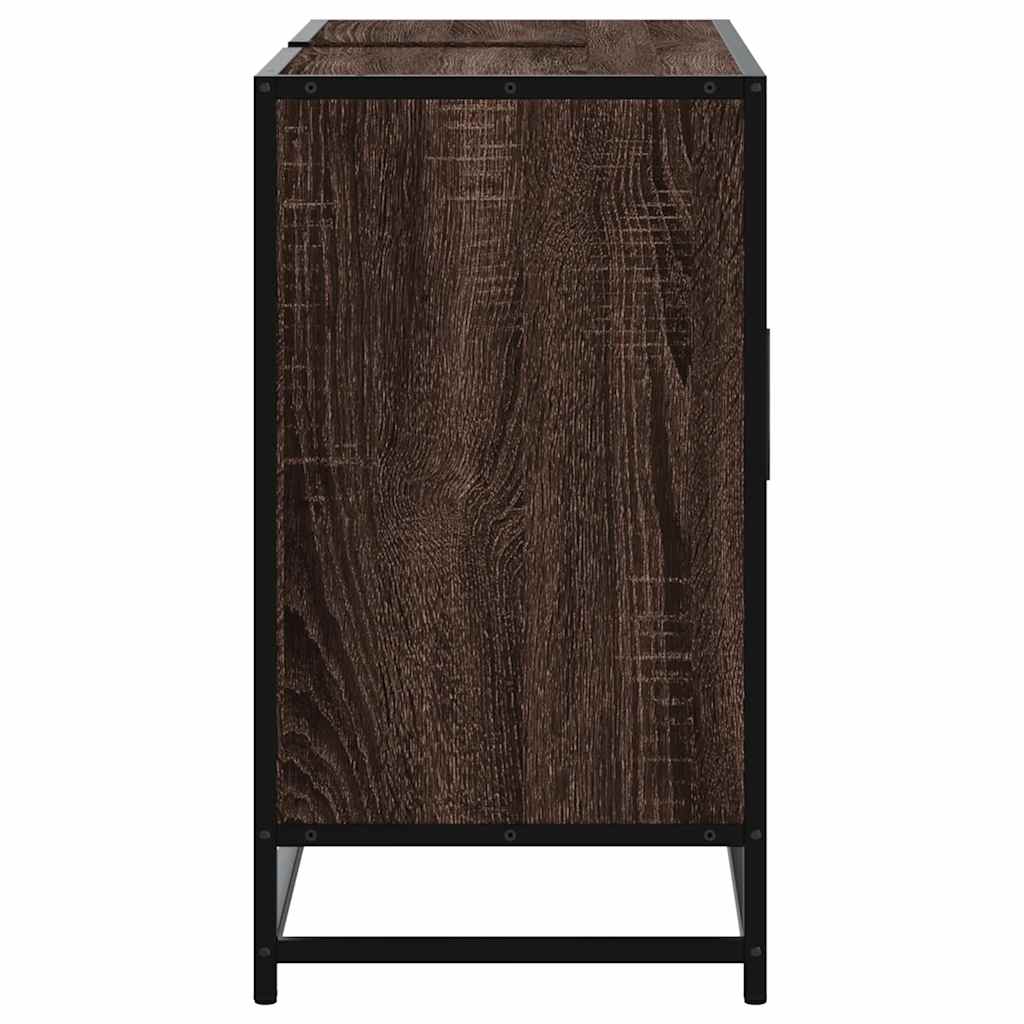 Washbasin Cabinet Brown Oak Look 80x33x60 cm