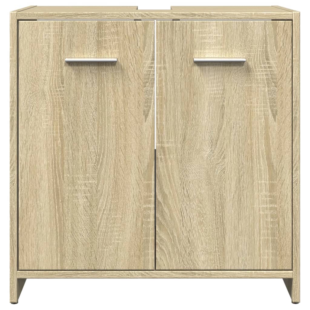 Washbasin base cabinet Sonoma oak 60x33x60 cm wood material