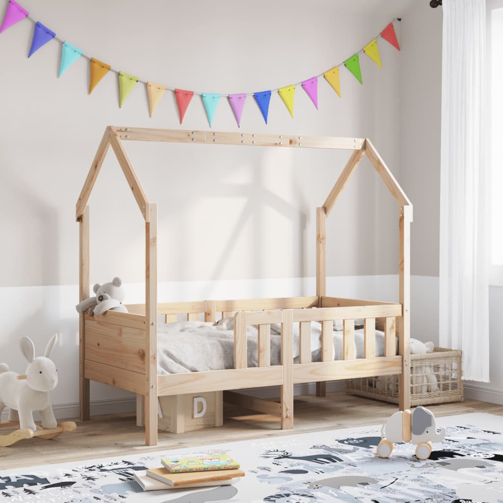 Children's bed house bed 80x160 cm solid pine wood