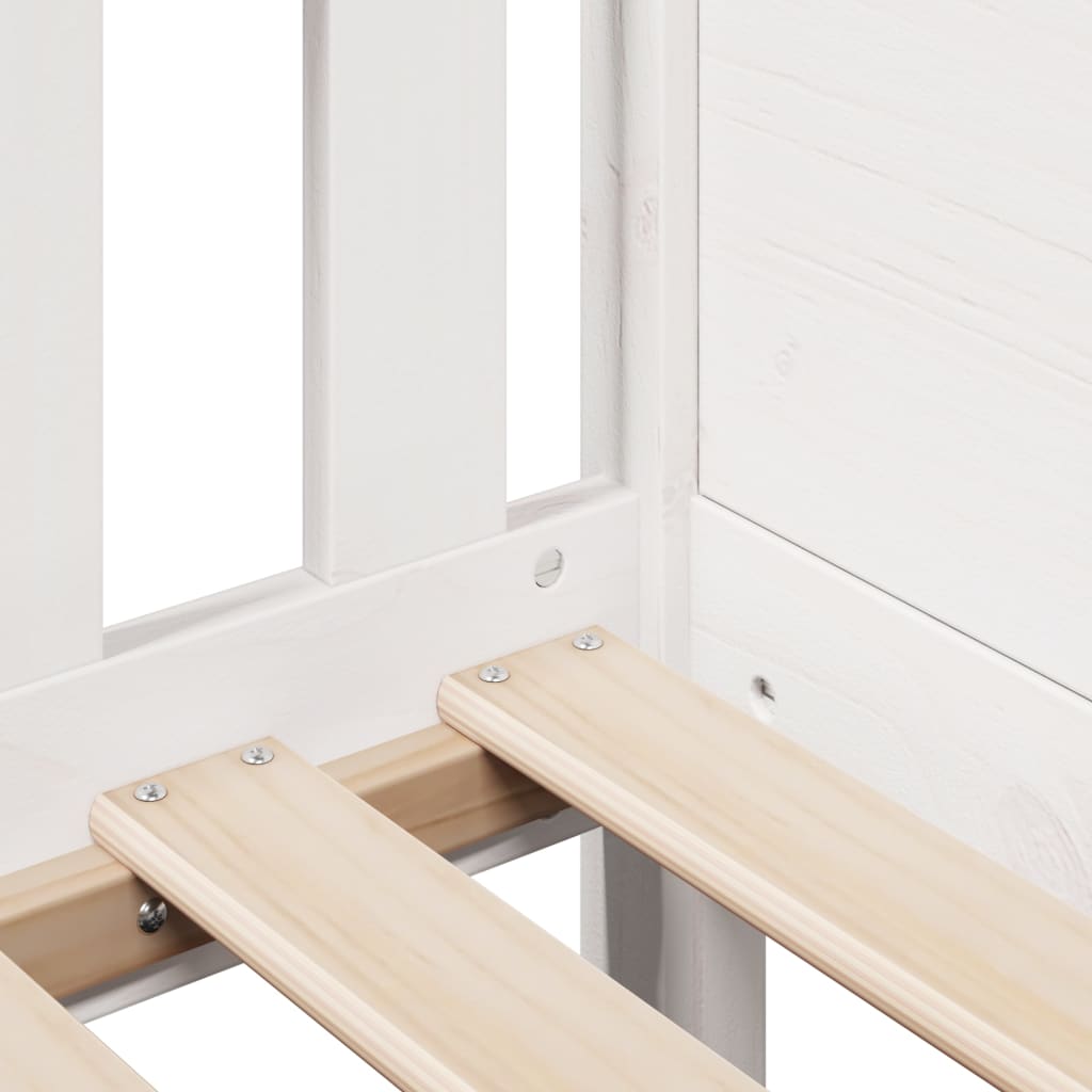 Children's bed house bed white 80x160 cm solid pine wood