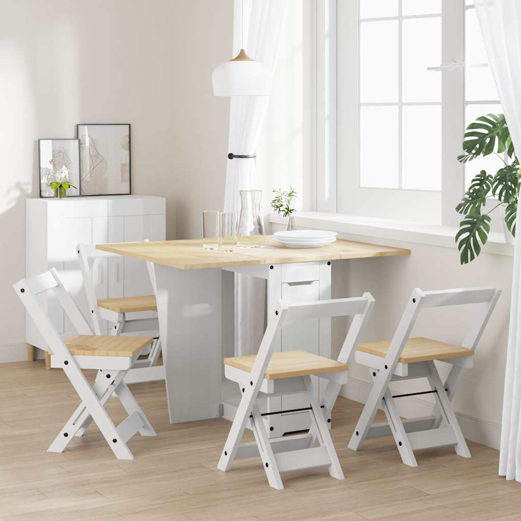 5-piece butterfly dining table set Corona White Pinewood