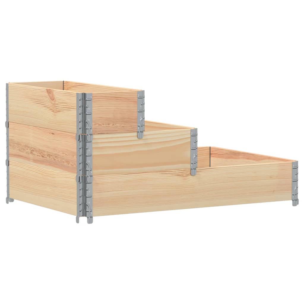 3-tier raised bed 120x80 cm solid pine wood
