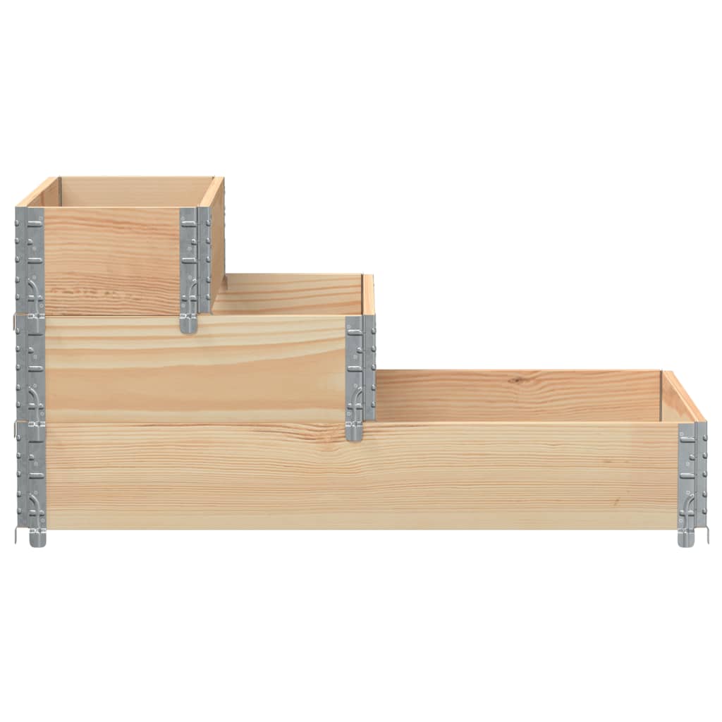 3-tier raised bed 120x80 cm solid pine wood