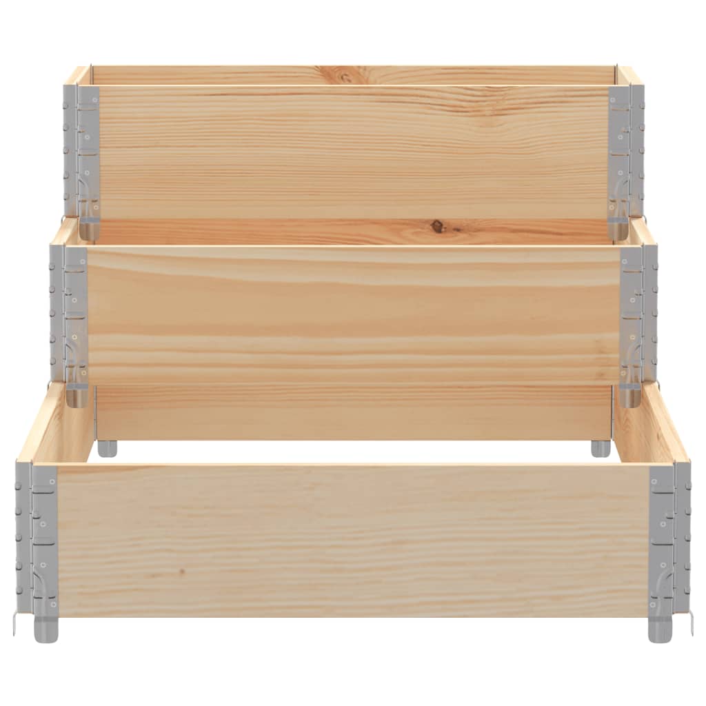 3-tier raised bed 120x80 cm solid pine wood