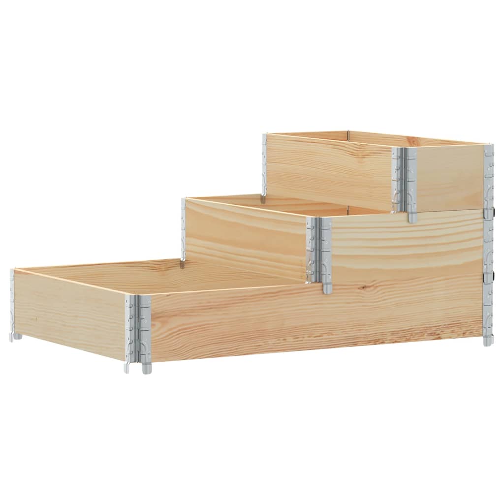3-tier raised bed 120x80 cm solid pine wood
