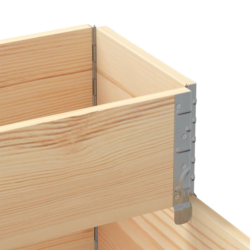 3-tier raised bed 120x80 cm solid pine wood