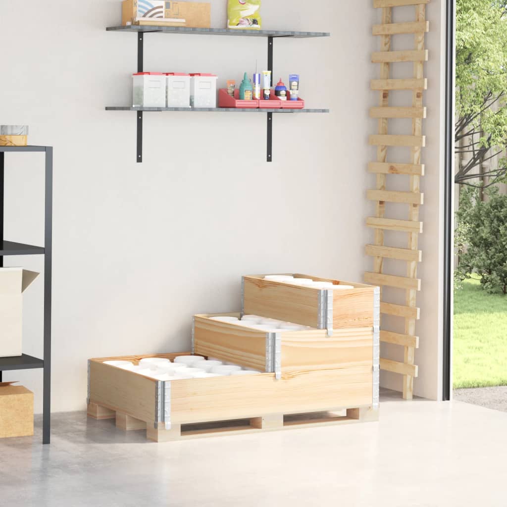 3-tier raised bed 120x80 cm solid pine wood