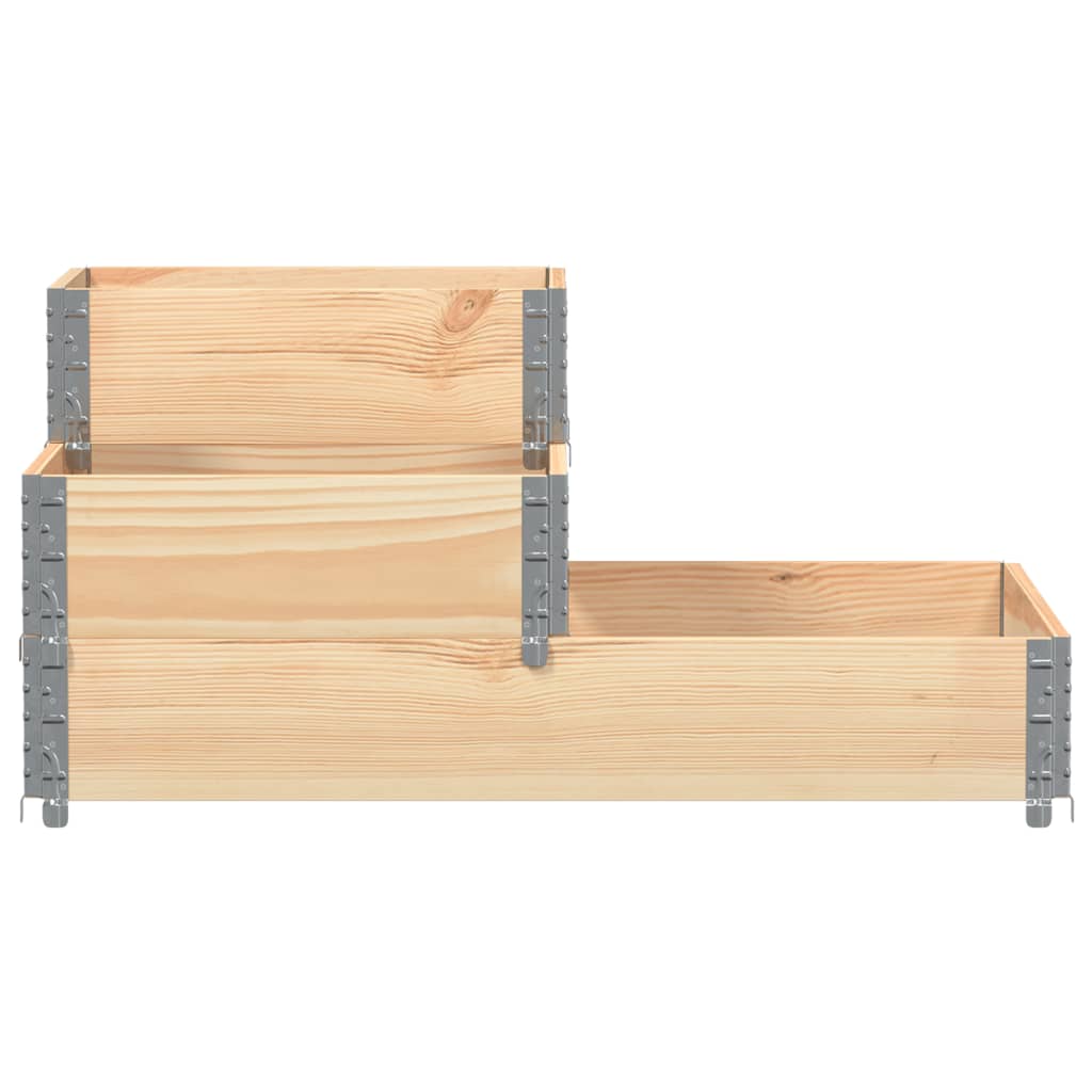 3-tier raised bed 120x80 cm solid pine wood