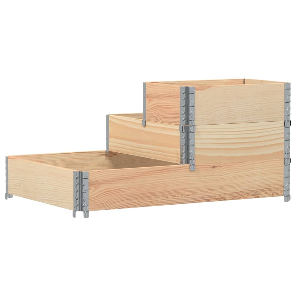 3-tier raised bed 120x80 cm solid pine wood