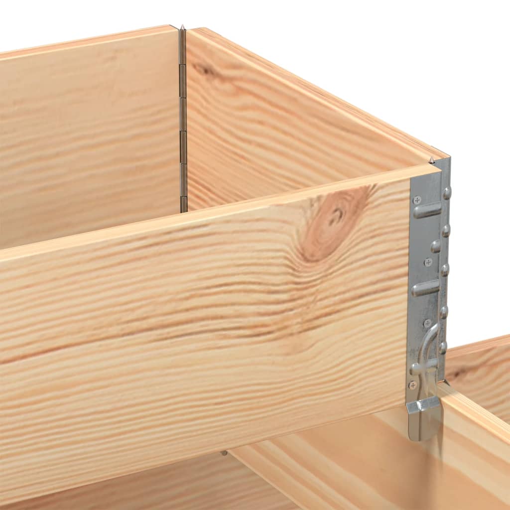 3-tier raised bed 120x80 cm solid pine wood