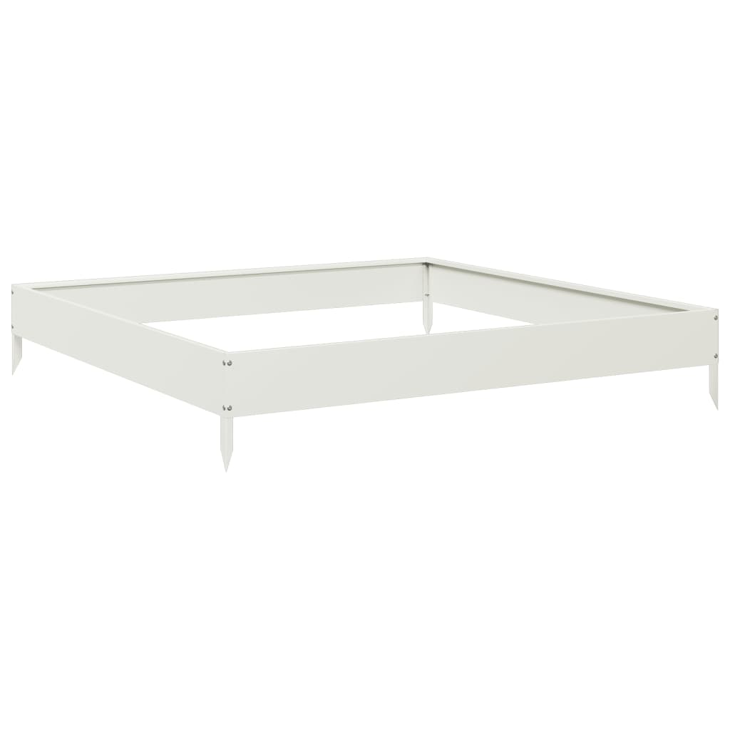 Raised Bed White 100x100x18.5 cm Steel