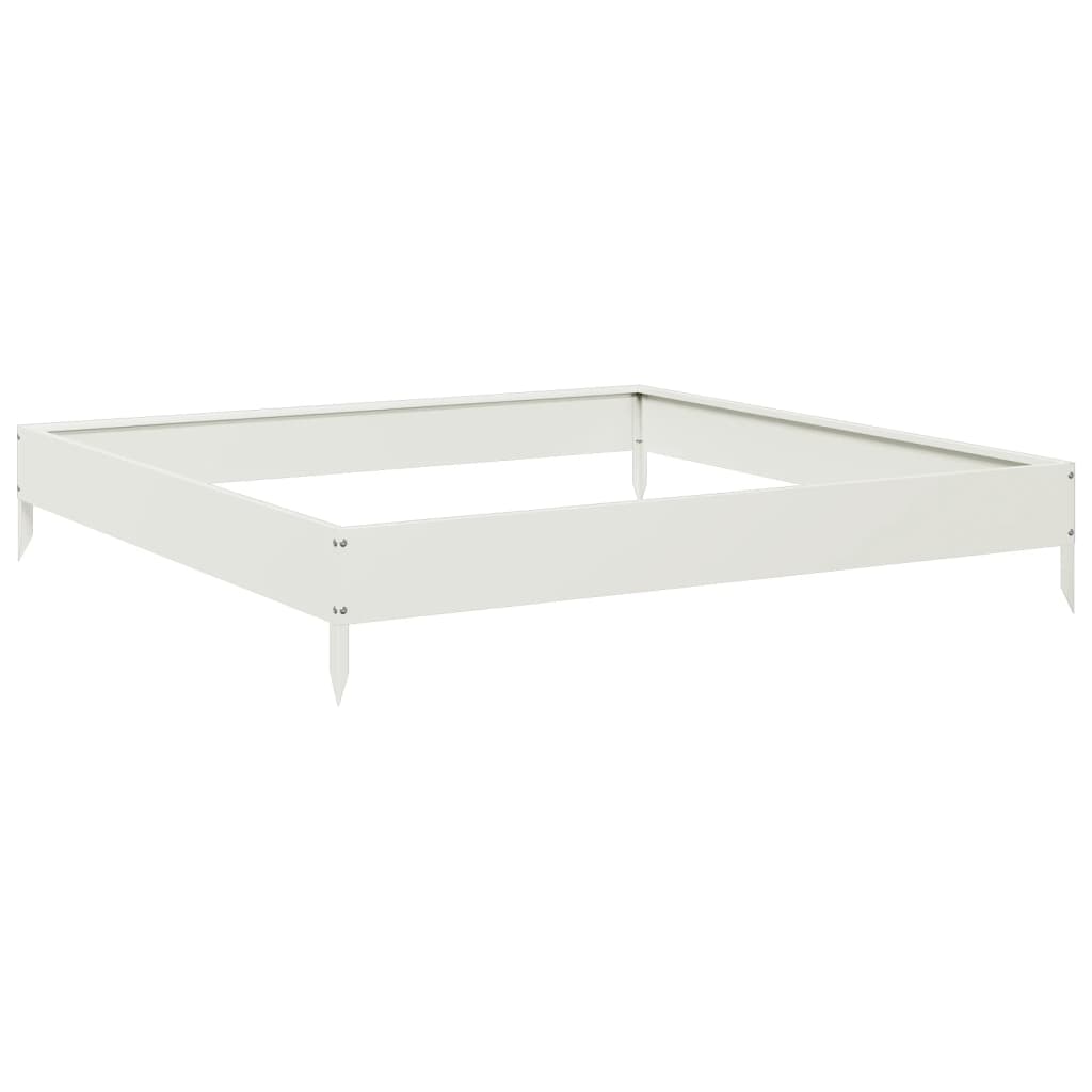 Raised Bed White 100x100x18.5 cm Steel