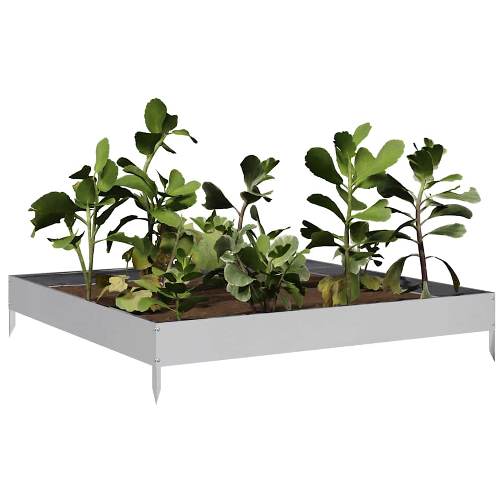 Hochbeet 100x100x18,5 cm Verzinkter Stahl