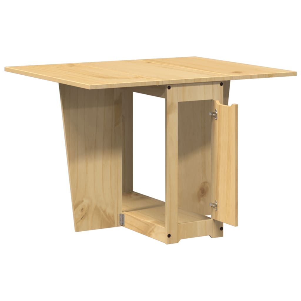 Table à manger Butterfly pliable Corona wax marron bois de pin massif