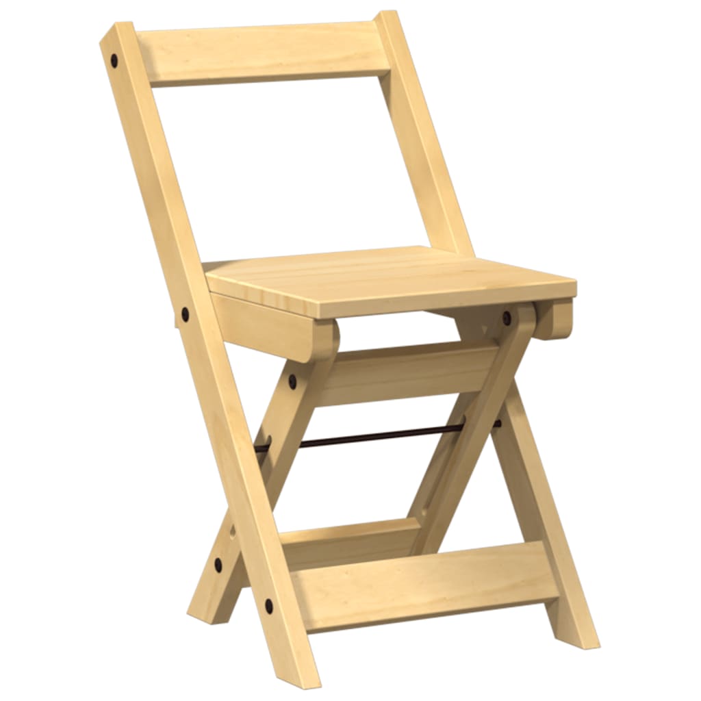 Dining Chairs Folding 4 pcs. Corona Wax Brown Solid Wood