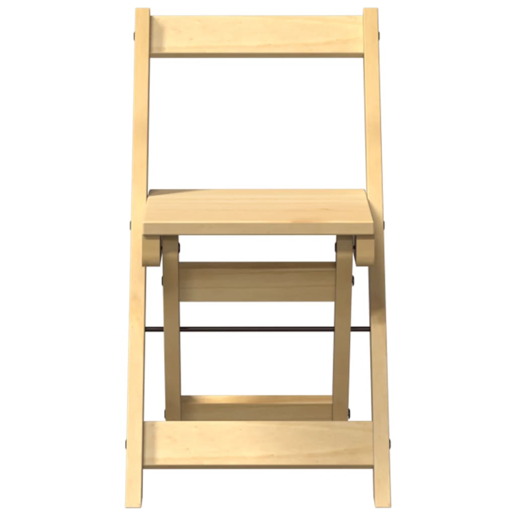 Dining Chairs Folding 4 pcs. Corona Wax Brown Solid Wood