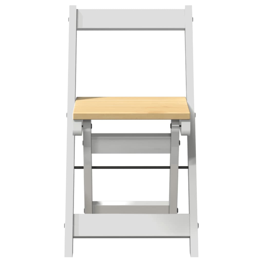 Dining Chairs Folding 4 pcs. Corona White Solid Pine