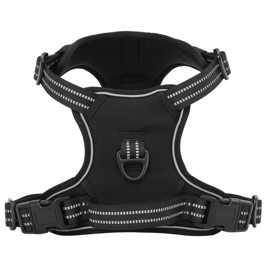 Harnais pour chien avec laisse et collier réglable noir M