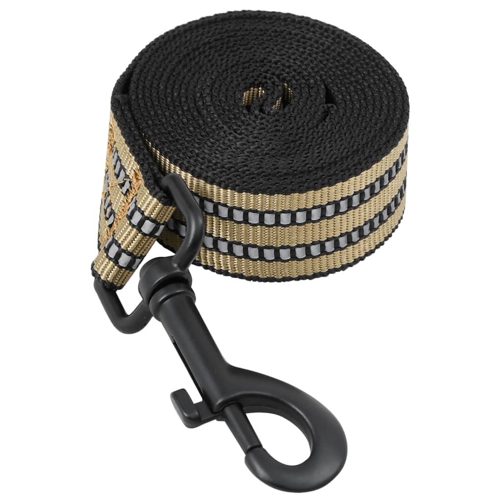 Dog Harness with Leash & Collar Adjustable Brown M