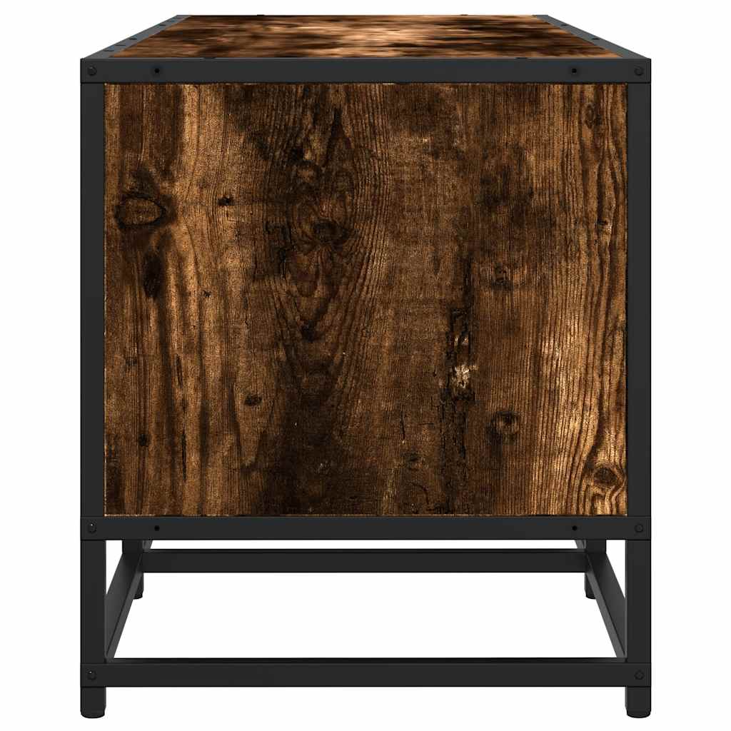 Meuble TV en chêne fumé 210x35x41 cm matériau à base de bois