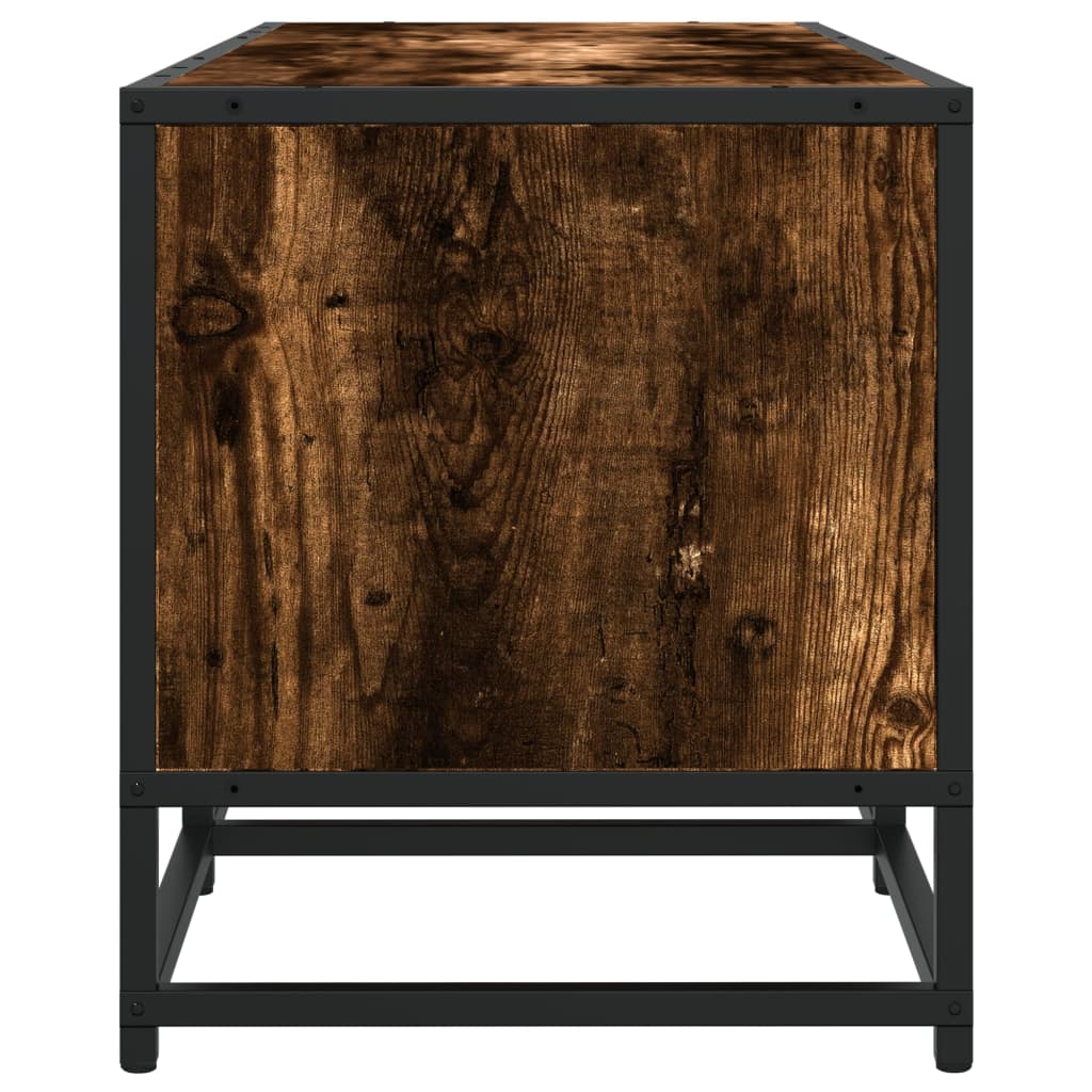 Meuble TV en chêne fumé 210x35x41 cm matériau à base de bois