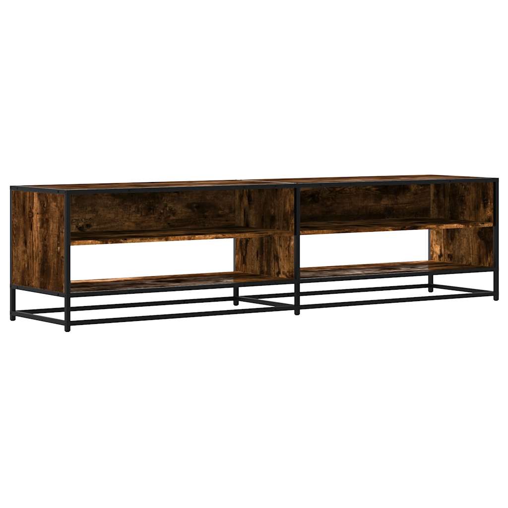 Meuble TV en chêne fumé 180,5x40x46 cm matériau à base de bois