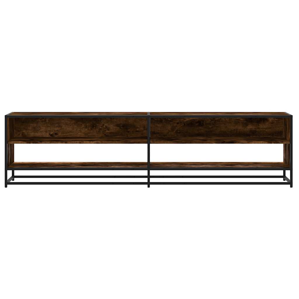 Meuble TV en chêne fumé 180,5x40x46 cm matériau à base de bois