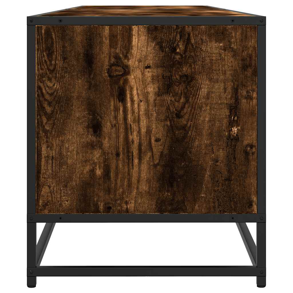 Meuble TV en chêne fumé 180,5x40x46 cm matériau à base de bois