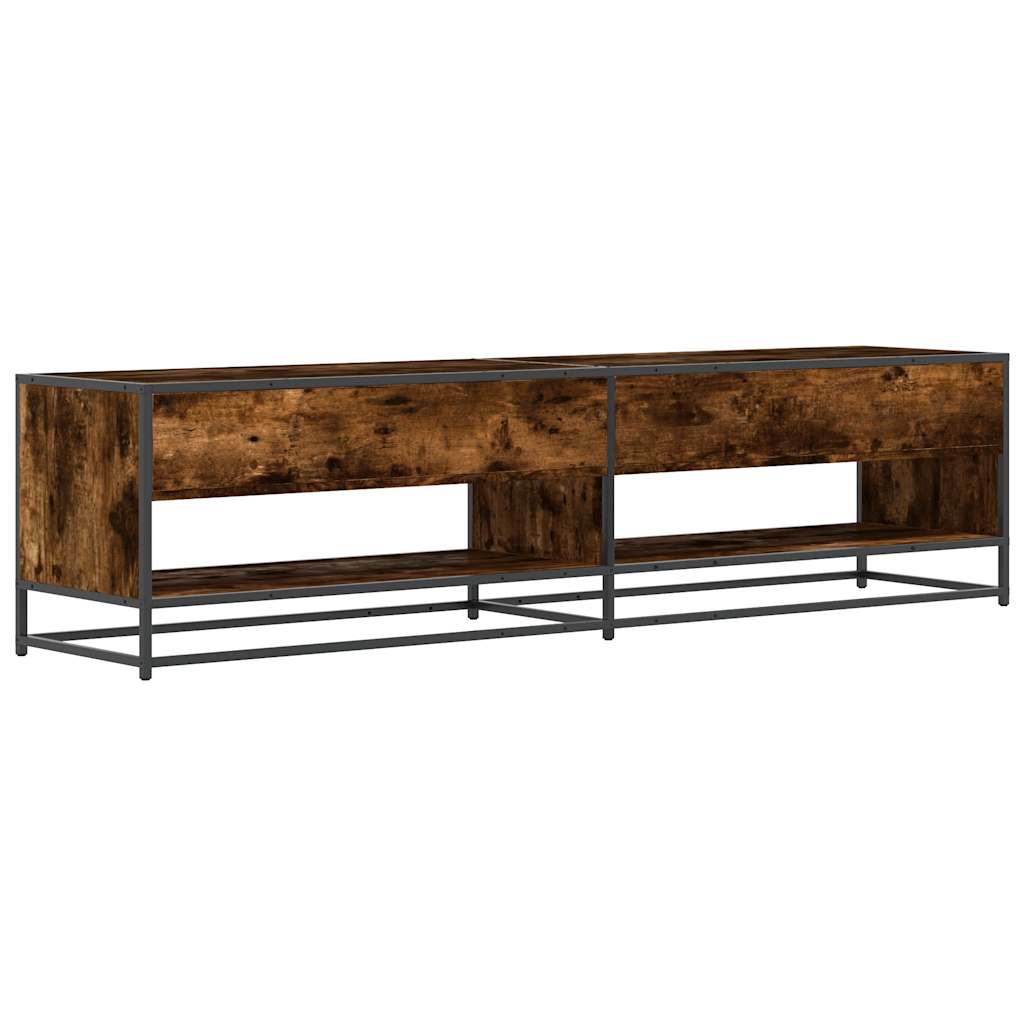 Meuble TV en chêne fumé 180,5x40x46 cm matériau à base de bois