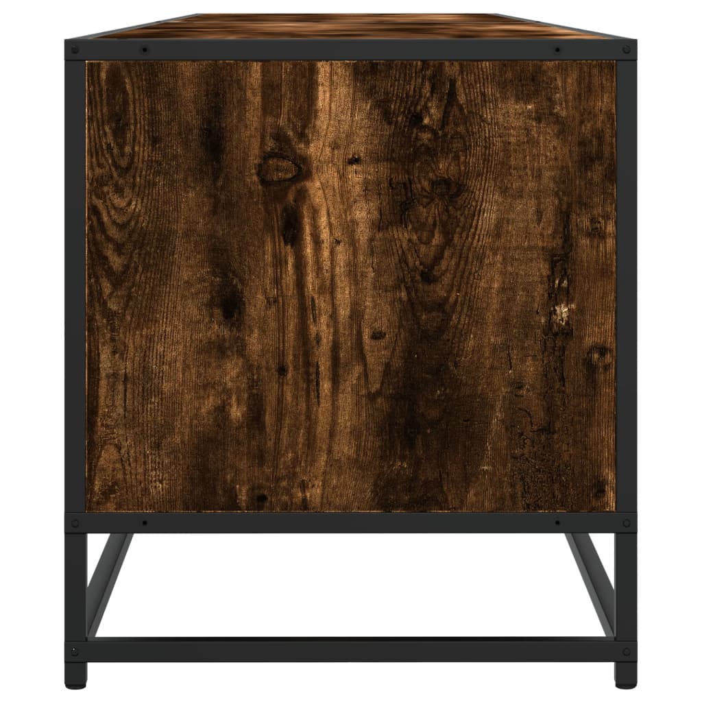 Meuble TV en chêne fumé 180x40x46 cm matériau à base de bois