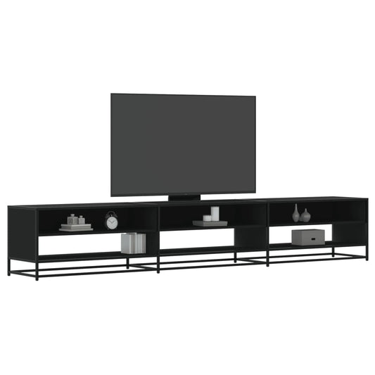 Meuble TV noir 270x40x46 cm en bois