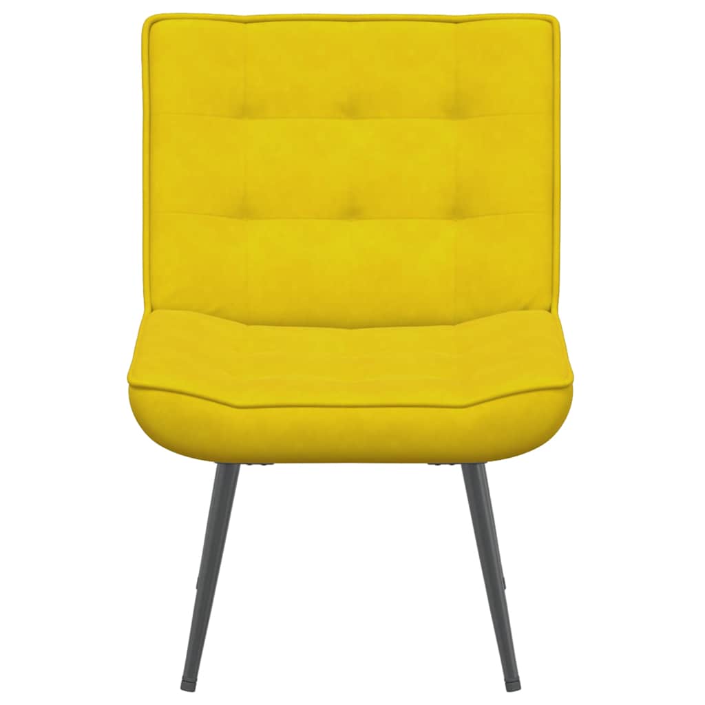 Relaxing chair yellow 64x74x84 cm velvet